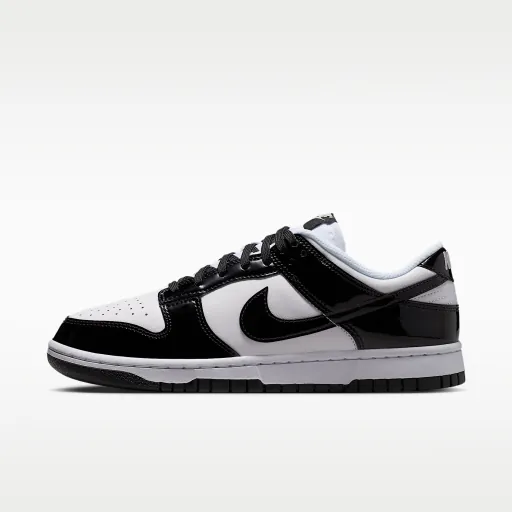 Nike Dunk Low SE "Gloss", White/White/Metallic Silver/Black